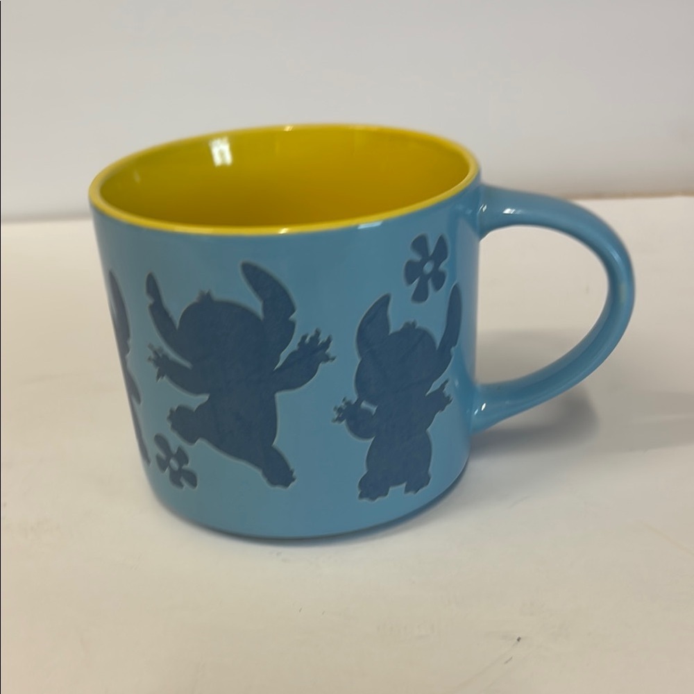 Disney Blue ceramic Lilo $ Stitch Character Mug